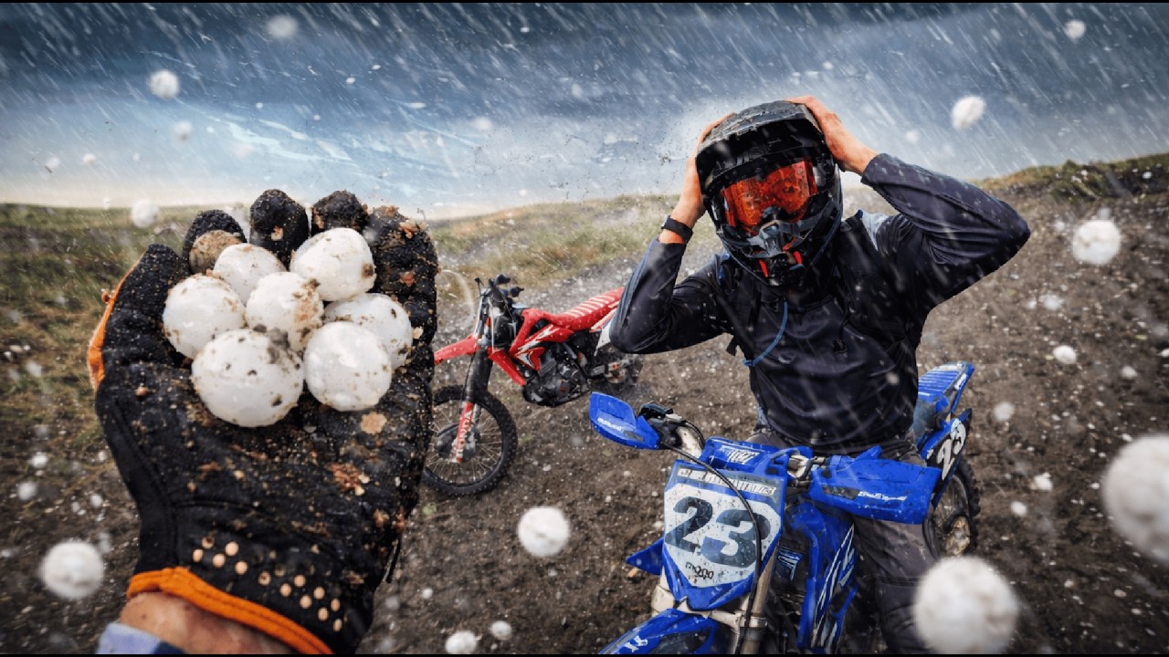 ¡Casi no la contamos! Nos agarro GRANIZO haciendo ENDURO en el Nihuil