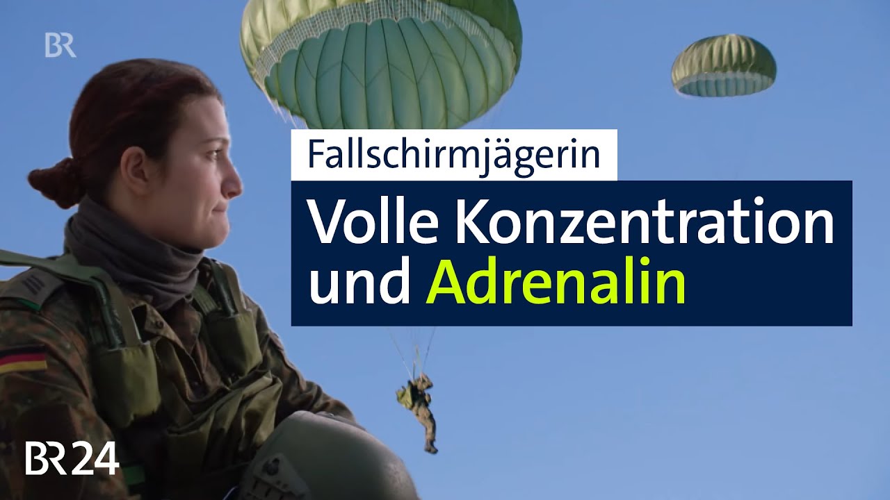 Fallschirmjägerin bei der Bundeswehr: Volle Konzentration als Türspringerin | Abendschau | BR24