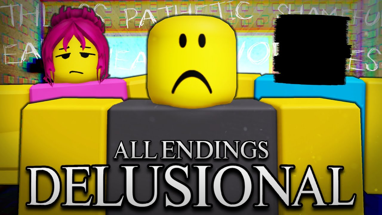 Delusional - ALL ENDINGS [Full Walkthrough] - Roblox