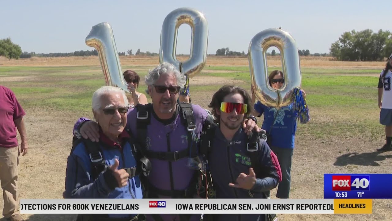 100th birthday celebration with a skydive
