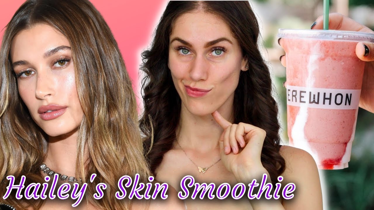 ... i tried recreating Hailey Bieber’s 17$ Skincare Smoothie and it was a DISASTER