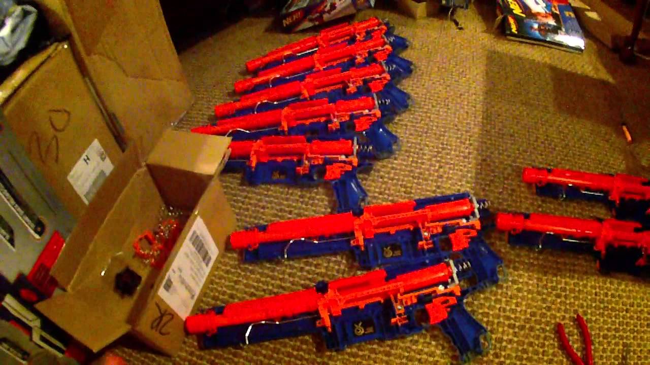 Ten Mods at Once!  Largest Nerf Commission Ever.