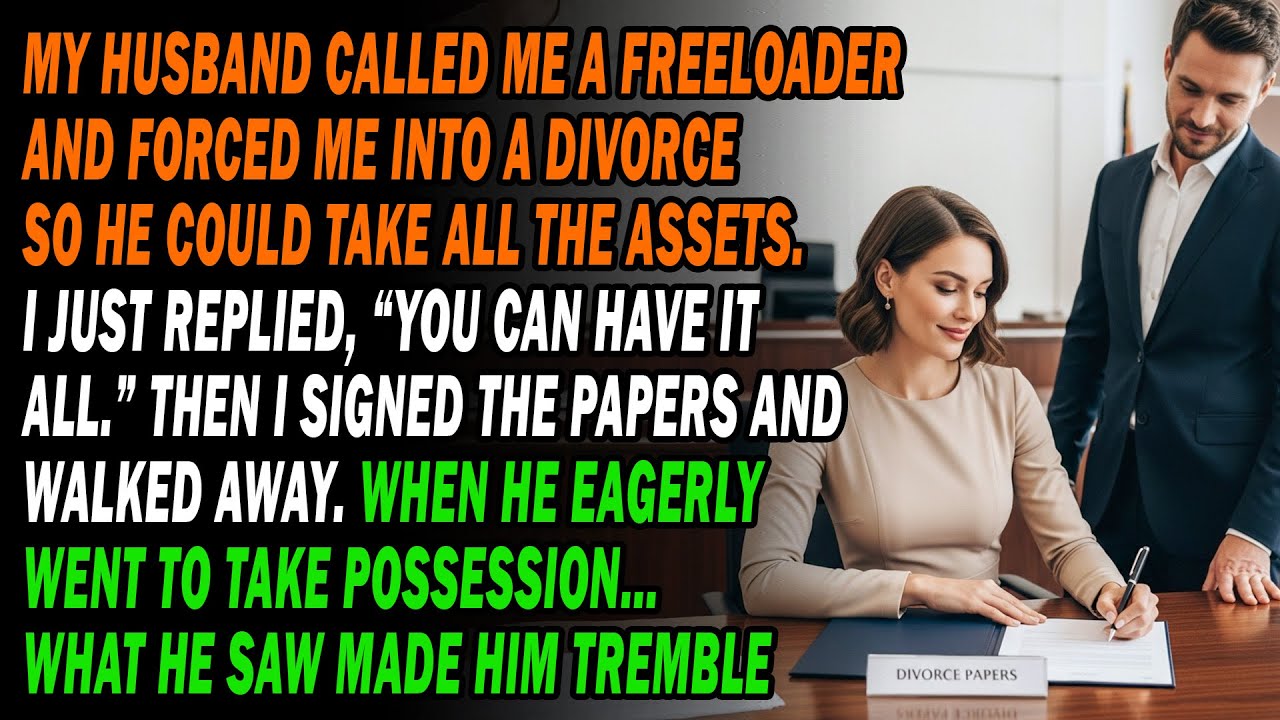 He Called Me A Freeloader😏 Forcing A Divorce To Get All The Assets😡 So I Signed The Papers And...🤫⁉️