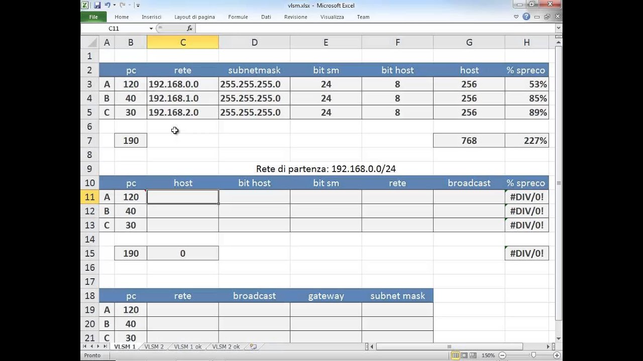 Subnetting Vlsm - In pochi minuti