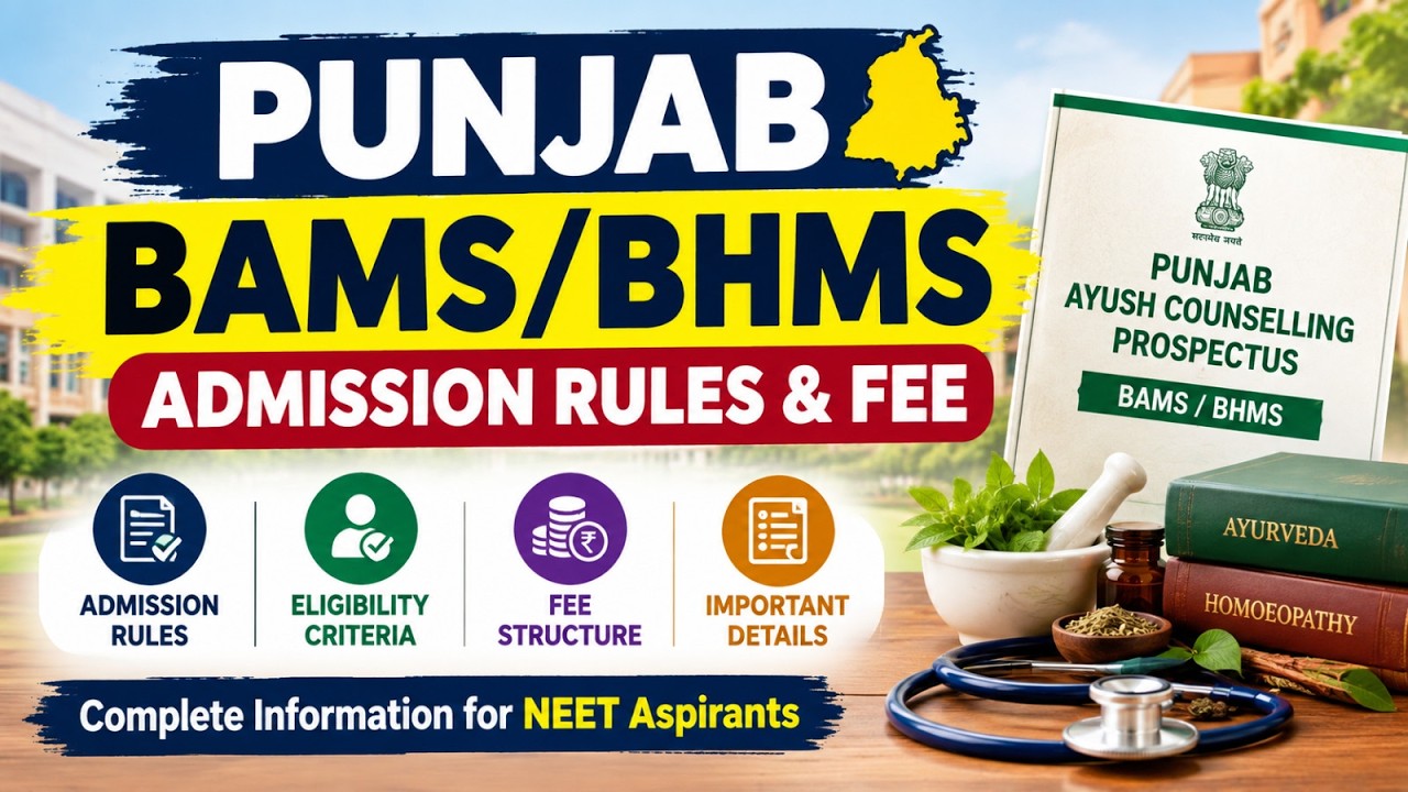 Punjab BAMS/BHMS Admission Rules & Fee | AYUSH Counselling Prospectus Explained