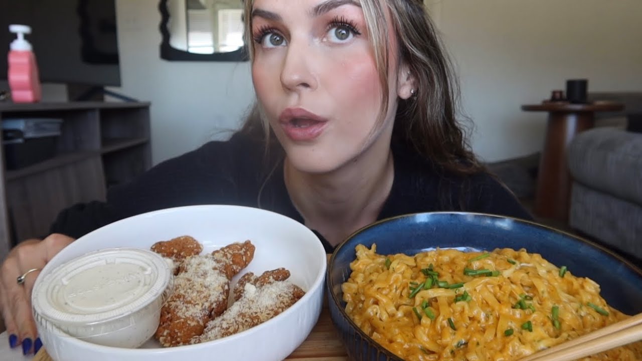 Creamy Buldak Carbonara Ramen and Wingstop Mukbang!!!
