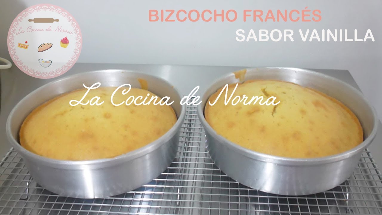 Bizcocho francés sabor vainilla (Excelente para cubrir con fondant)