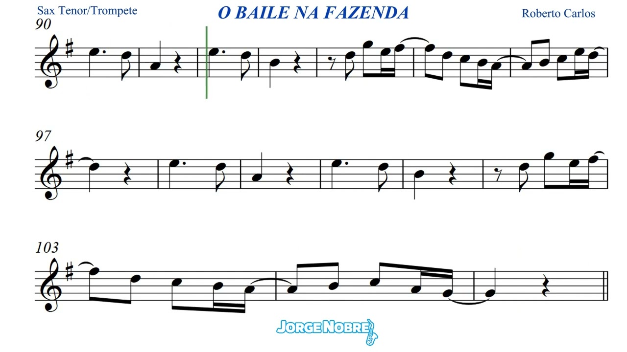 🎵🎷Sax Tenor Cover Playback O Baile Na Fazenda de  Roberto Carlos