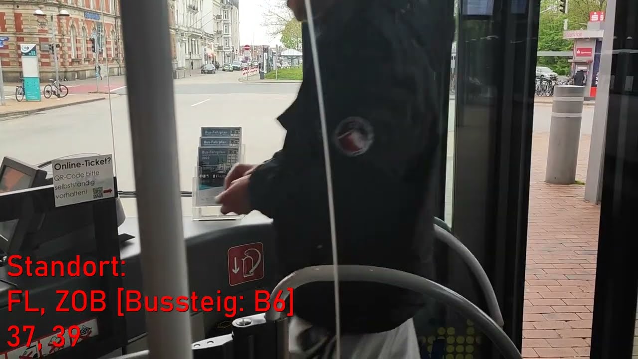 Mitfahrt im MB O530LE auf der Linie 37: Flensburg ZOB nach Handewitt, Wiesharder Markt