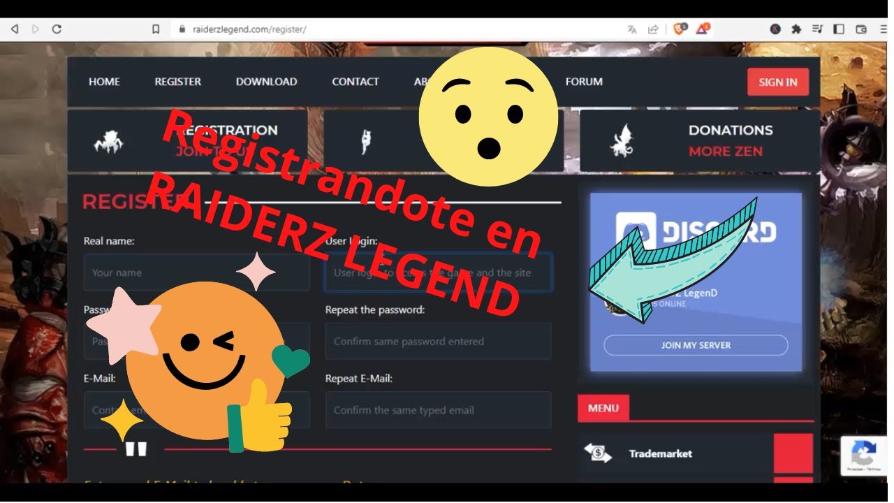 [Raiderz LEGEND] Registrate Facil y Rapido con 5 Sencillos Pasos 👏💃