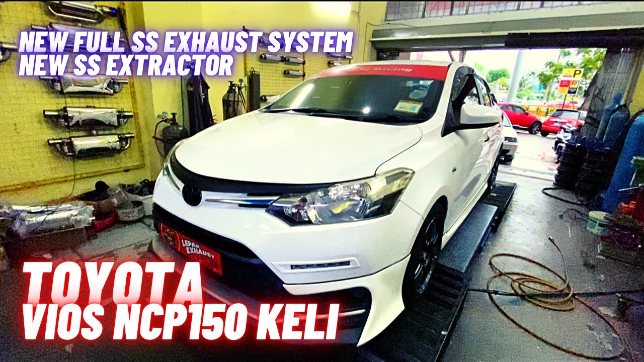 New Full SS Exhaust System & New SS Extractor | TOYOTA VIOS KELI NCP150