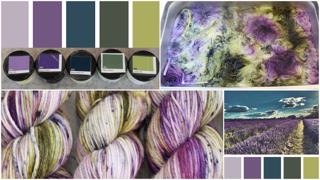 Dyepot PS #66 - Lavender Field Yarn; Following a Color Inspiration Photo to Dye Yarn