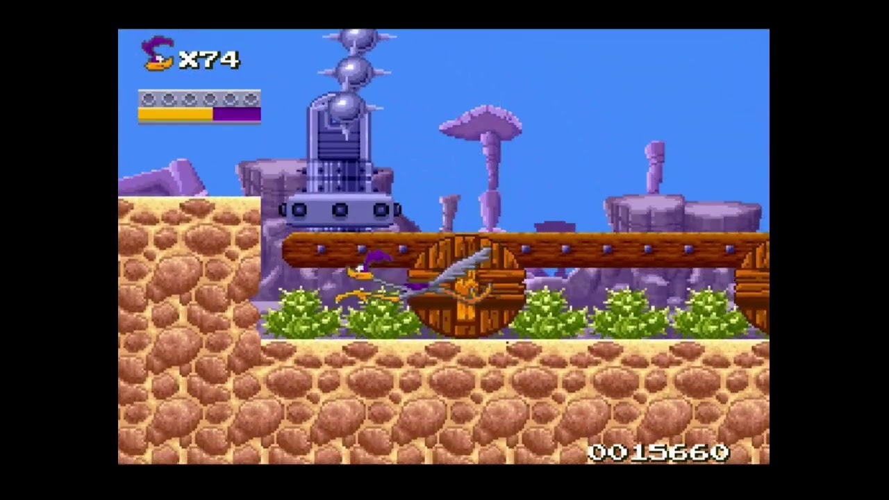 SNES Quest - 123E2 - Road Runner's Death Valley Rally - Catapulted into the Deep End