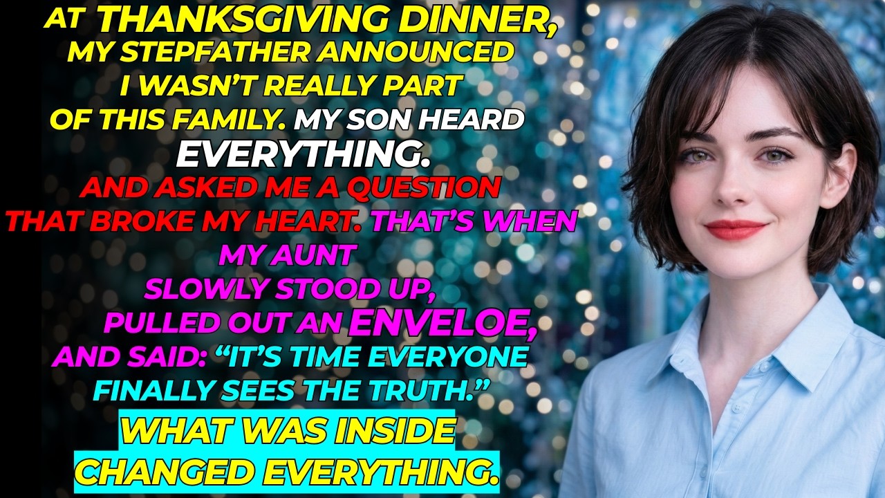 AT THANKSGIVING DINNER MY STEPFATHER SAID I WASN’T FAMILY — THEN AN ENVELOPE CHANGED EVERYTHING