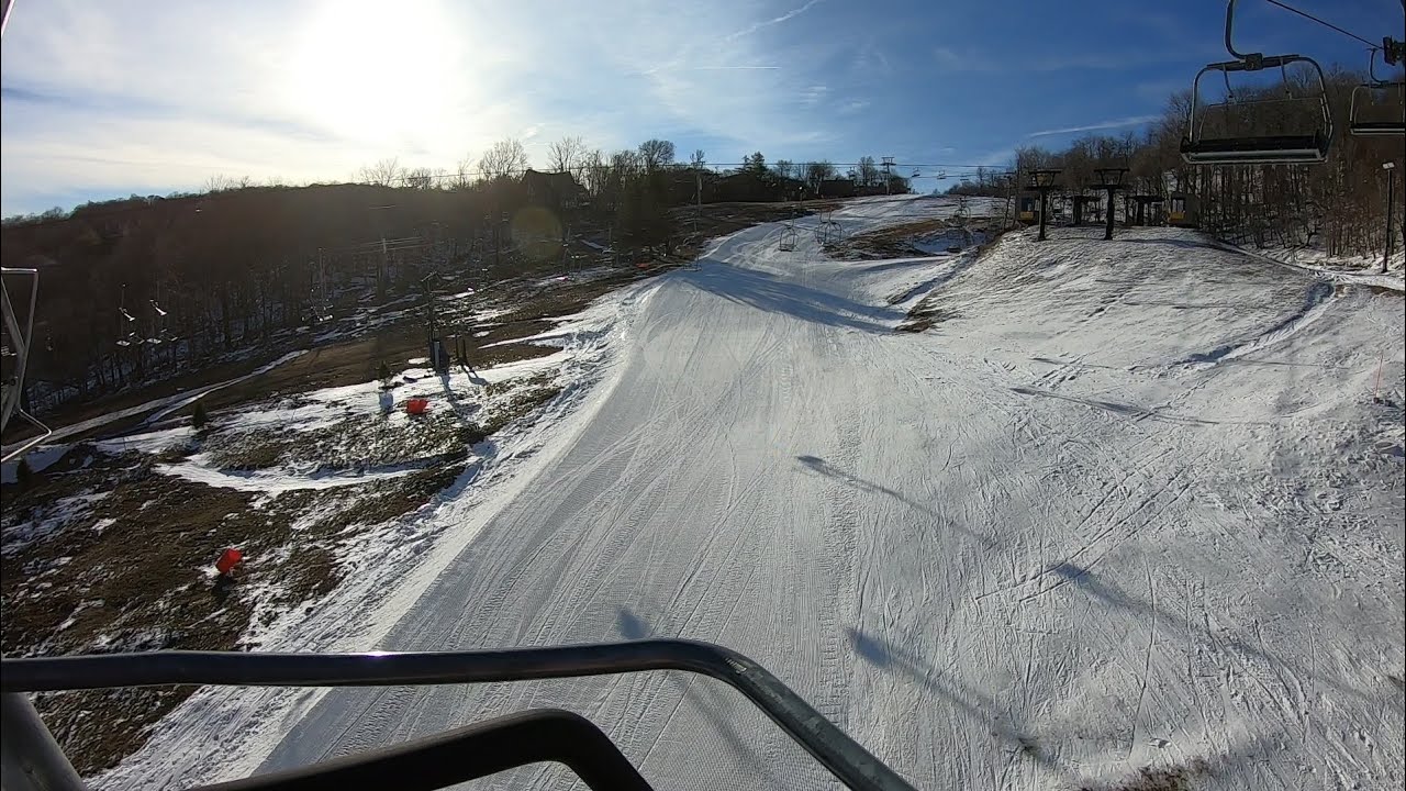 Snowboarding On A North Carolina Ice Track