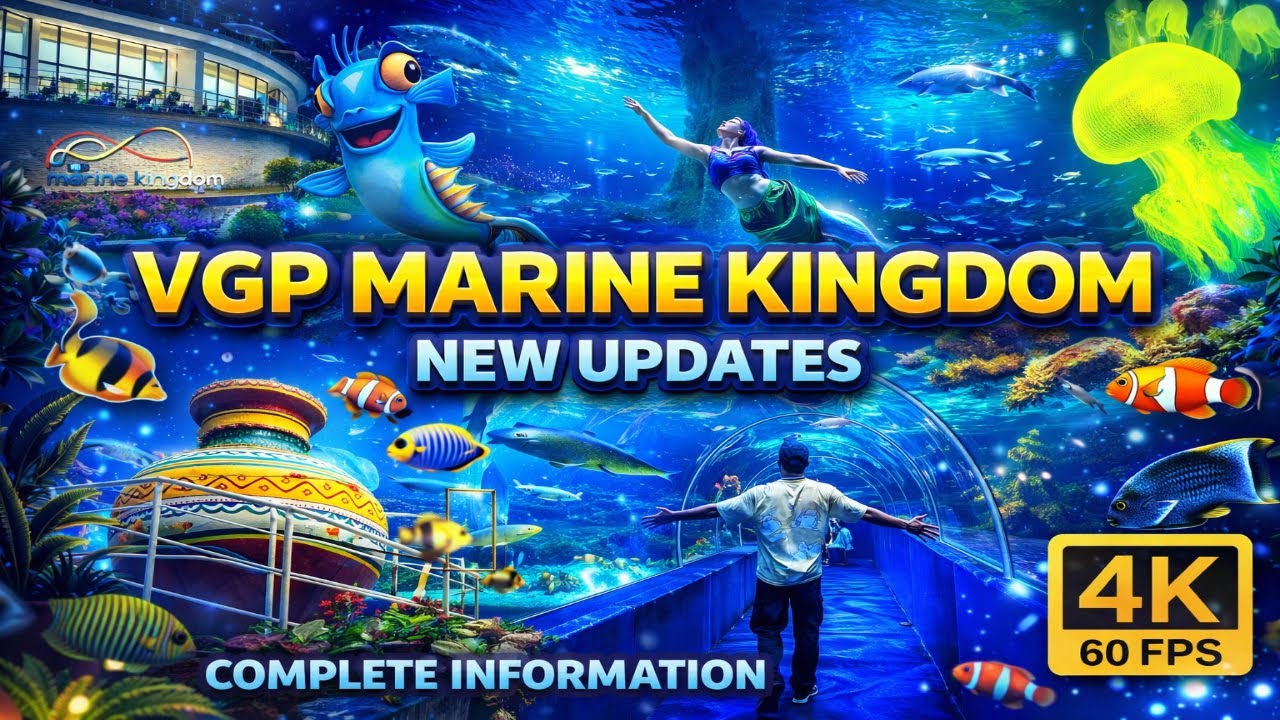 VGP Marine Kingdom Chennai 😍 | New Updates | India’s Biggest Aquarium 🐠|  Full Tour in Tamil