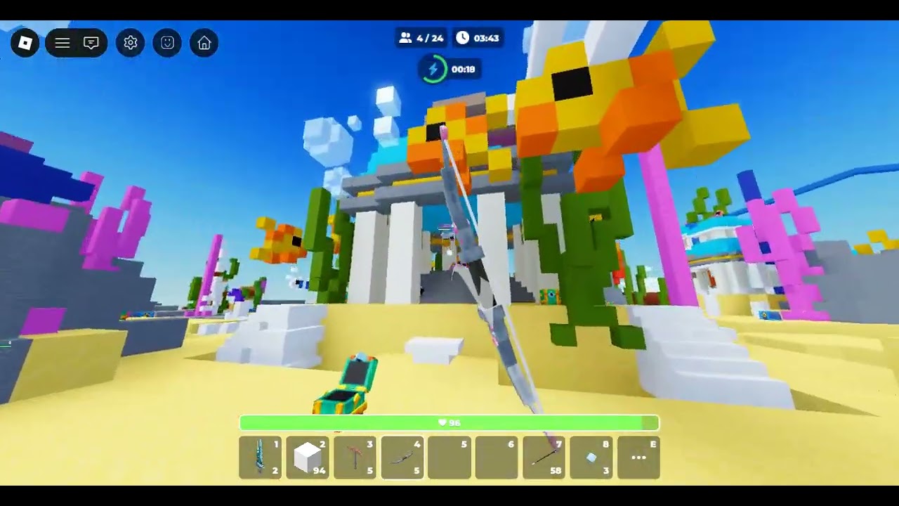 Roblox skywars in my CLUTCH