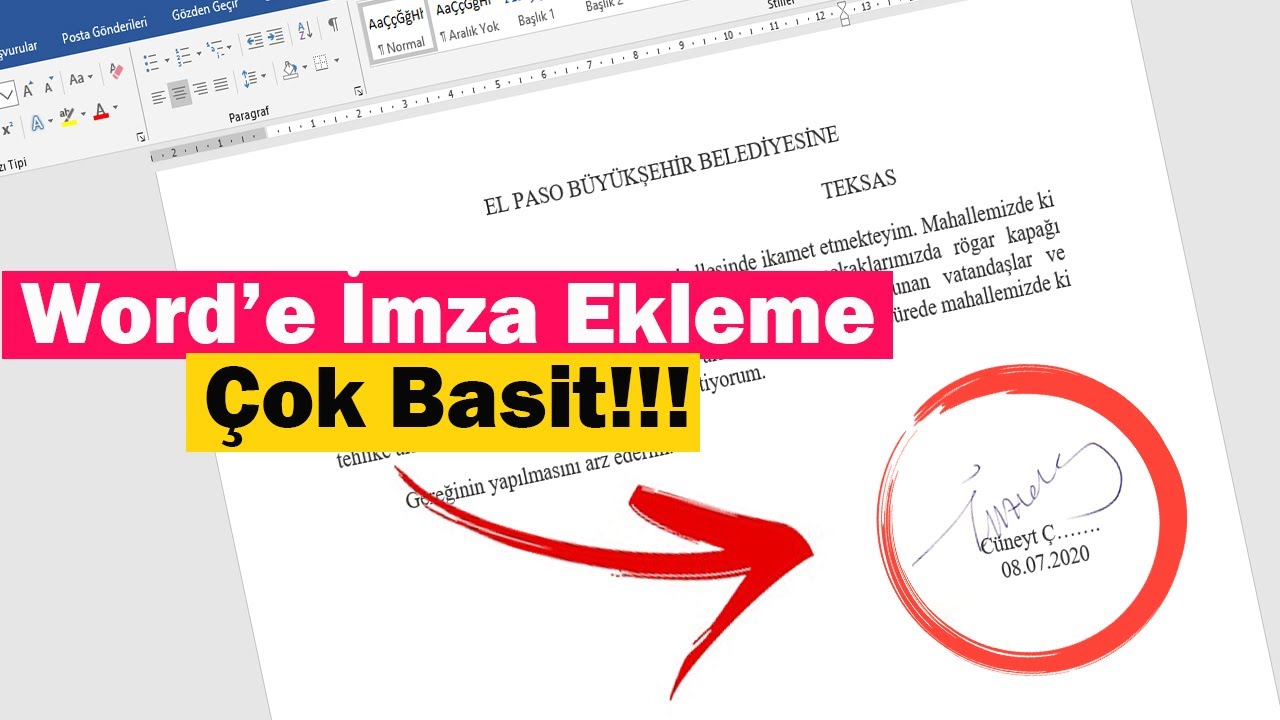 Word’e İmza Ekleme | Çok Basit!!!