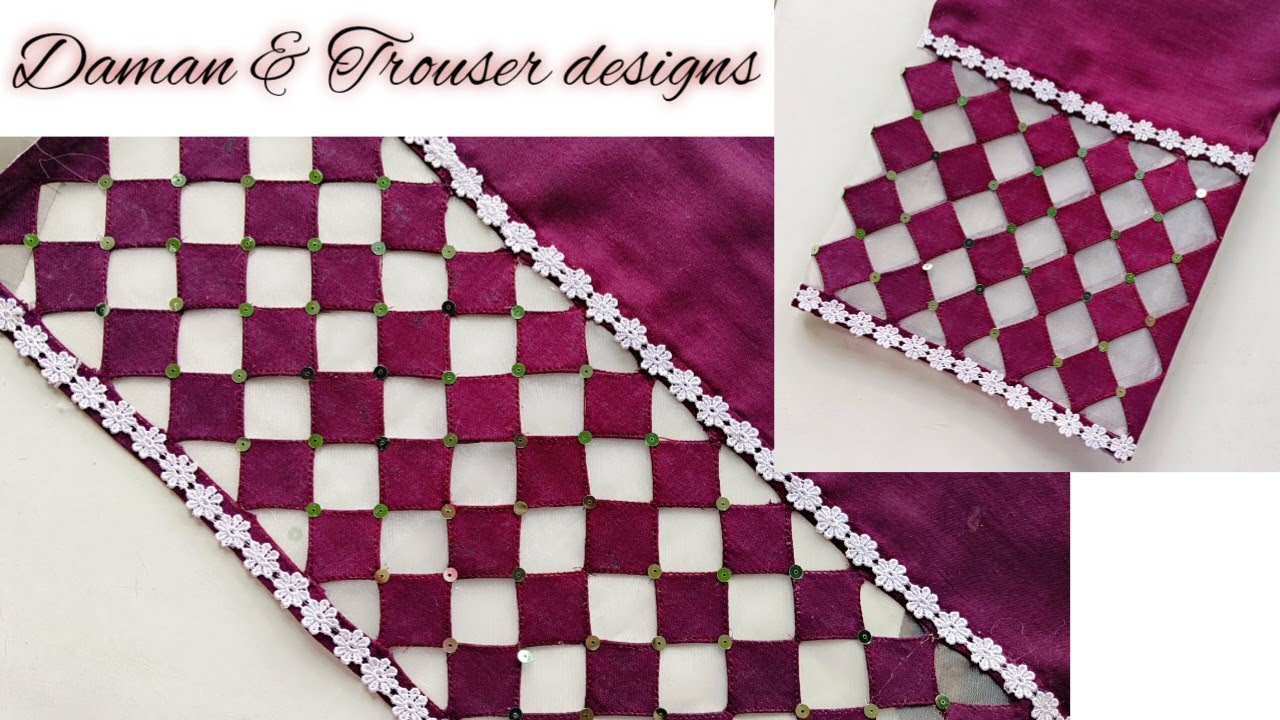 Latest Shalwar Mohri/Sleeves design making/pouncha/ Baaju design/Trouser Pilazzo pant/Daman designs