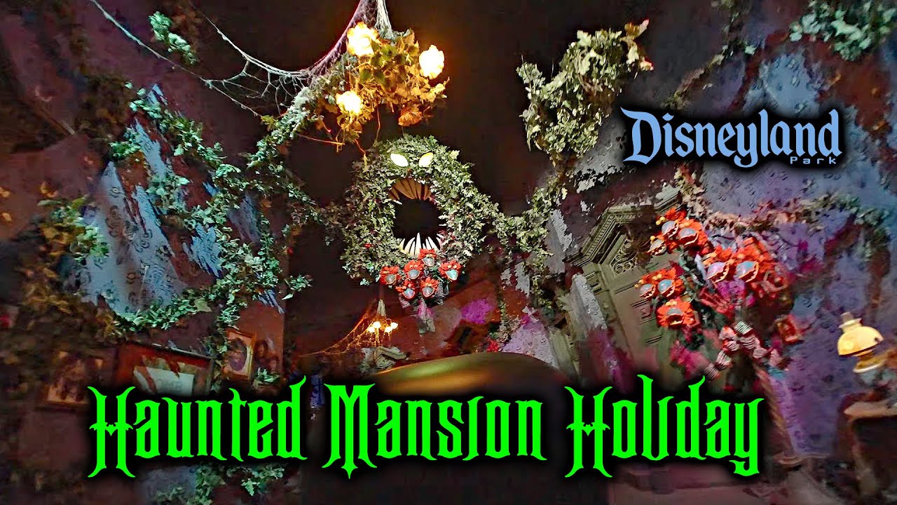 Haunted Mansion Holiday On Ride Low Light 4K POV Disneyland 2024 10 26