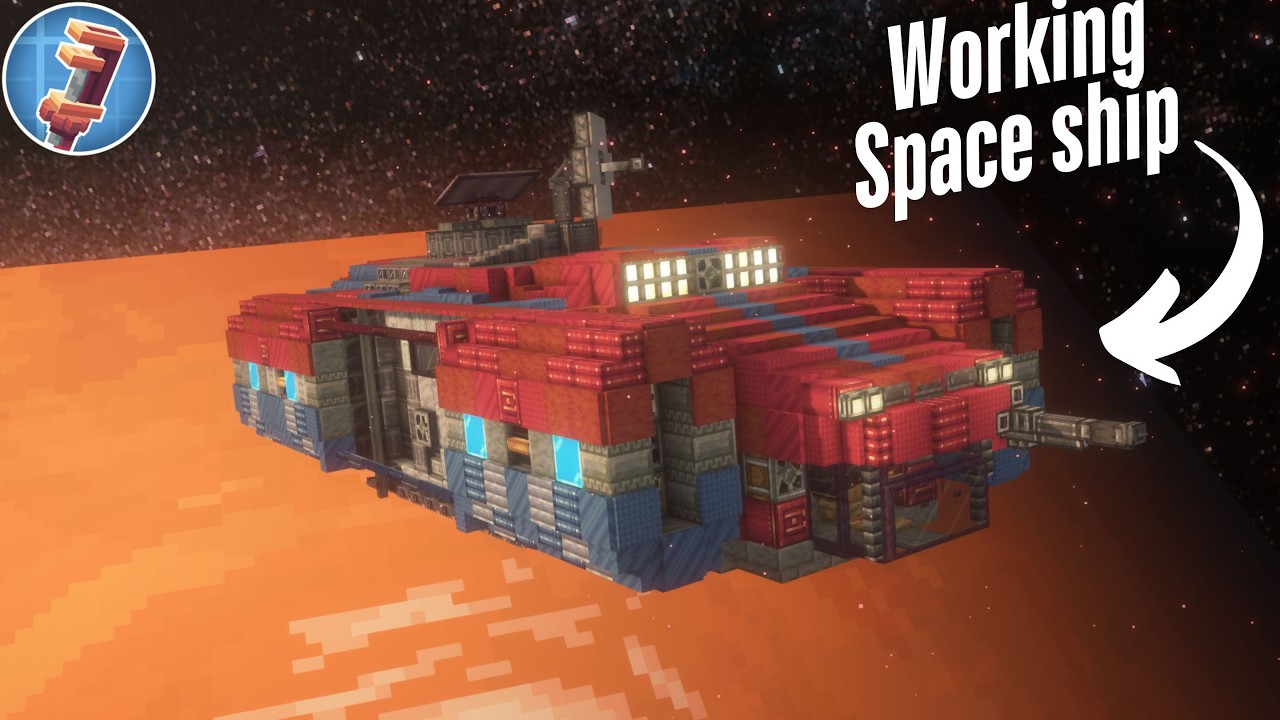 I Built a Working SPACESHIP Base In Minecraft!