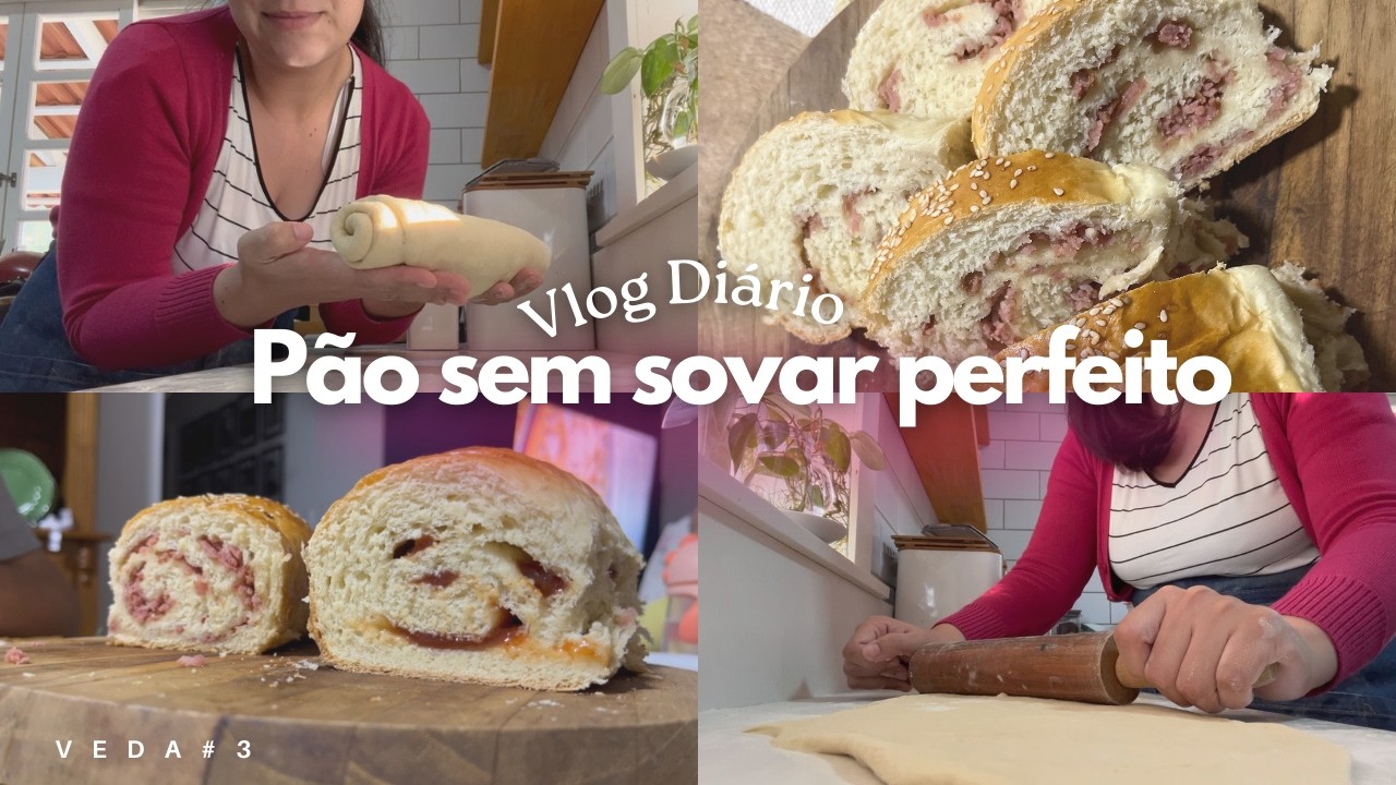 SÓ FAÇO PÃO CASEIRO ASSIM AGORA - na batedeira sem sovar na mão! #veda3