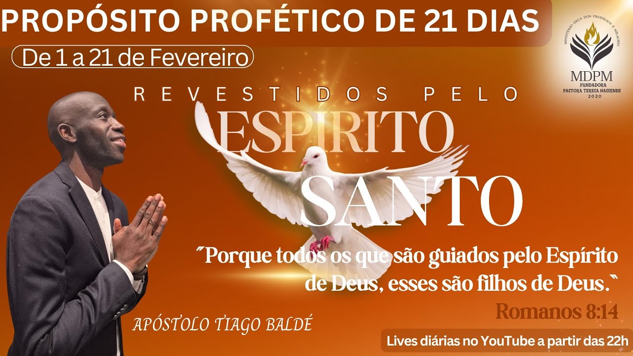 Revestidos Pelo Espírito Santo (Rm 8:14 ) 3º Dia do Propósito