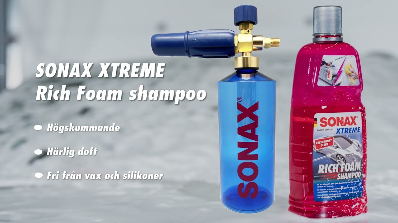 Biltvättmedel skum - Hur du använder Sonax Rich Foam Schampoo