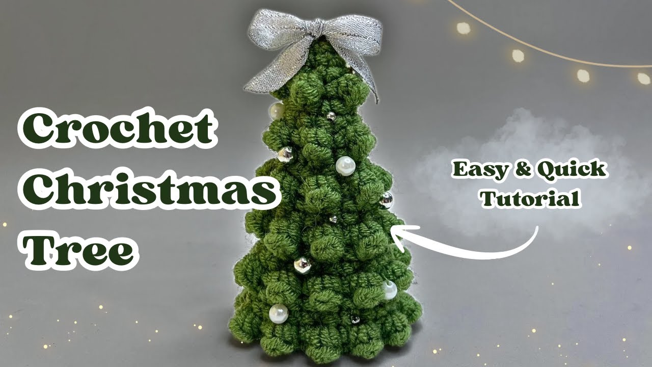 Как связать крючком милую новогоднюю елочку 🎄Быстрый и простой урок