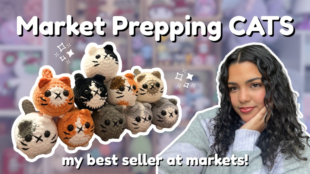Market prepping $200 in CATS 🧶😽 crochet and chat 🎙️