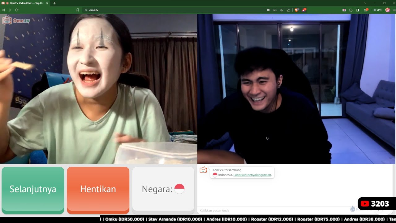 ANGELINE MAKE UP HALLOWEEN DI DEPAN ARI AGASSI
