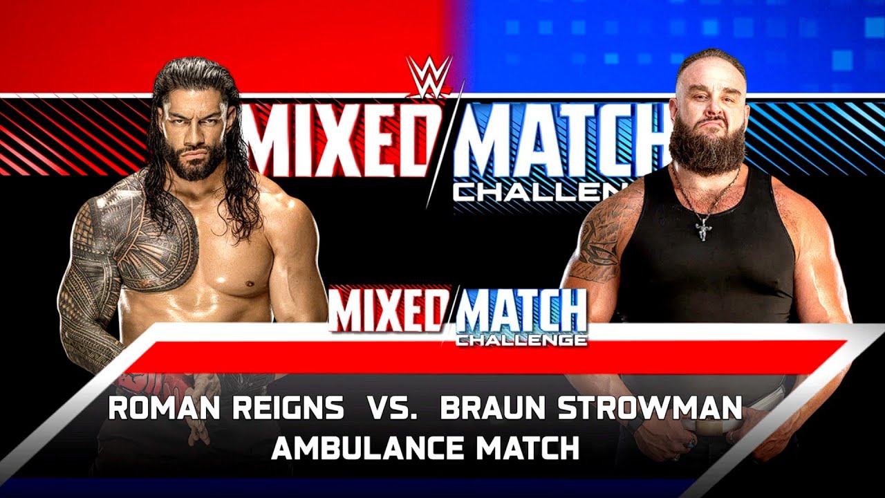AMBULANCE MATCH: Roman Reigns vs. Broun Strowman : MIXED MATCH , Jan 22 2026 (WWE 2K25)