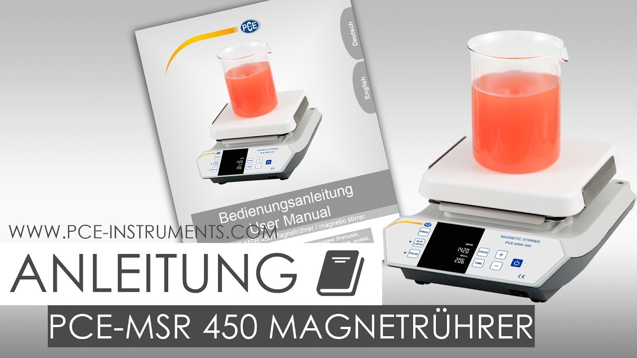 Bedienungsanleitung Magnetr&uuml;hrer PCE-MSR 450