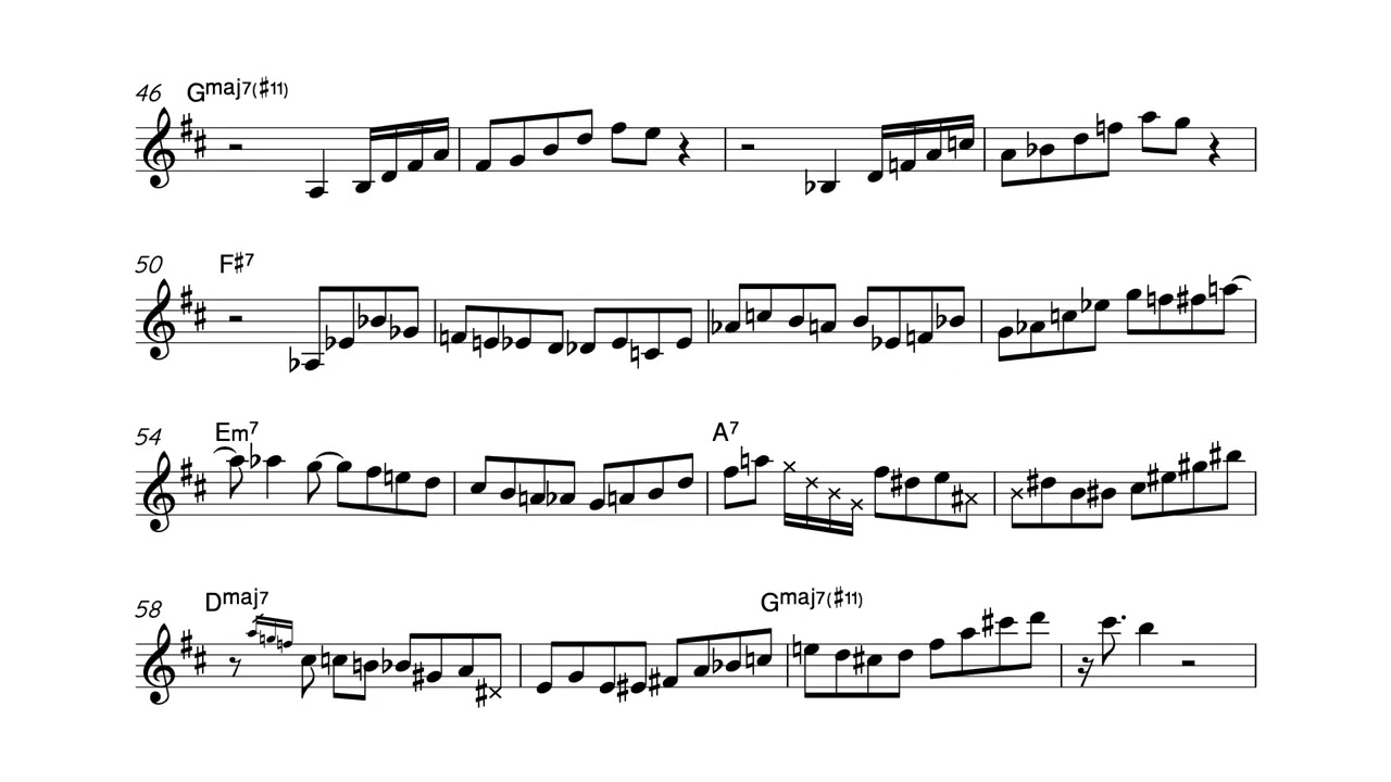 Chad LB Spain transcription #jazz #saxophone #spain #chickcorea #transcription
