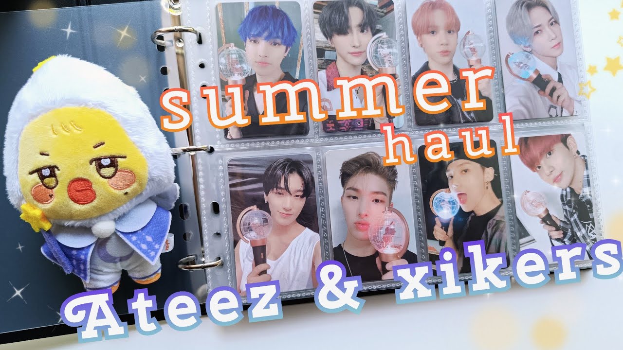 🍋 Summer k-pop haul: Ateez & xikers 🍋 распаковка к-поп писем + реорганизация биндера