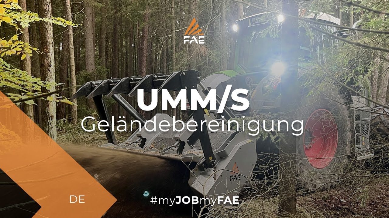 Der FAE UMM/S Forstmulcher mit einem Fendt Traktor in Deutschland