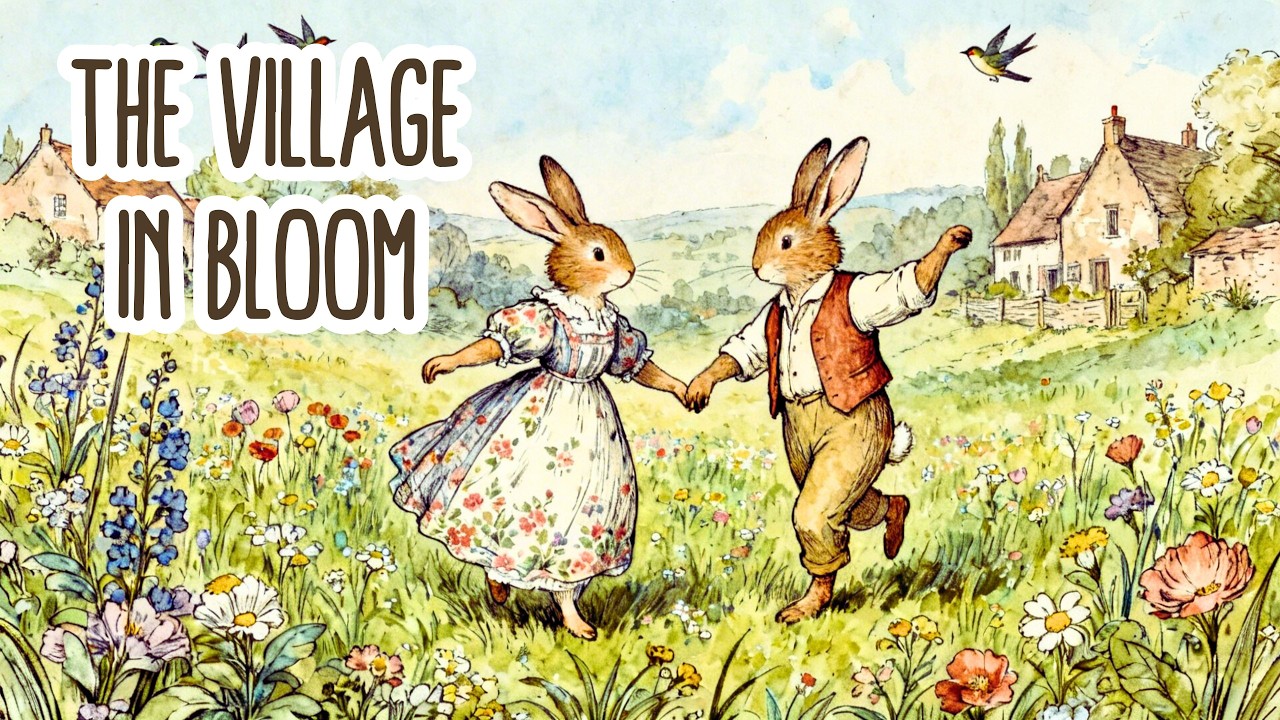 Spring Magic in the Quiet Village 🌷 A Day of Blossoms, Friendship & Gentle Folk Music (1 Hour)