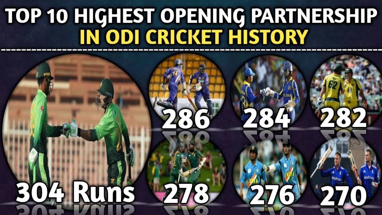 Top 10 Highest Opening Partnership In ODI Cricket History | Highest Opening Stand In ODI Cricket