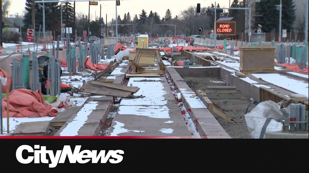 Строительство линии легкорельсового транспорта Valley Line West в Эдмонтоне продолжается, вызывая...