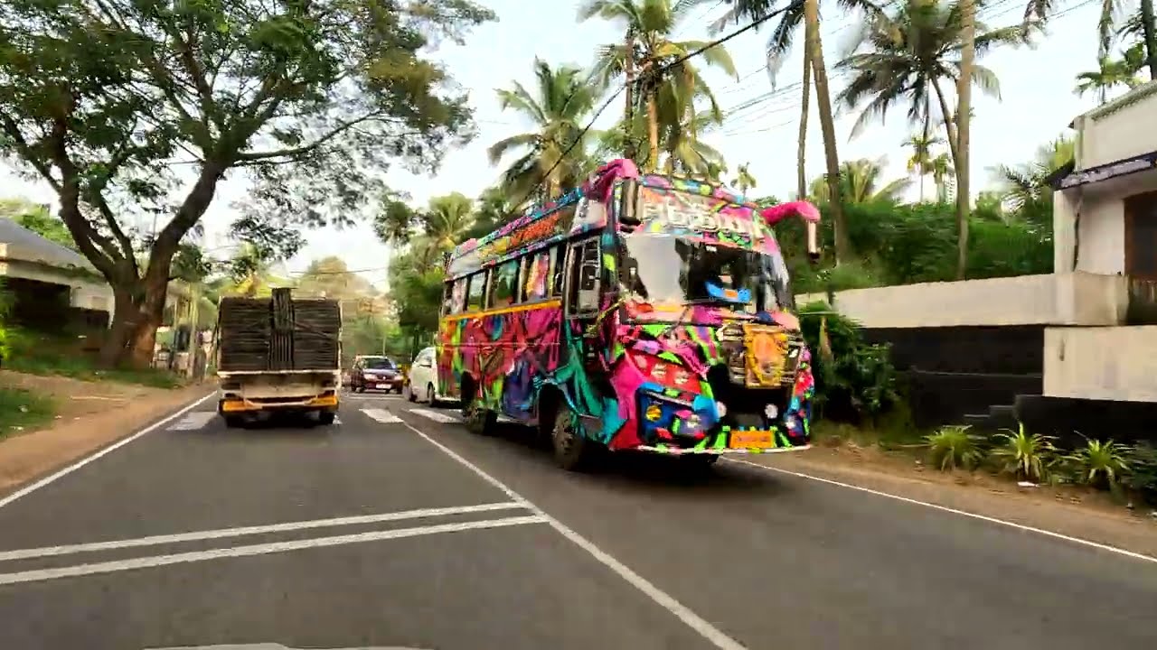 SH 32 🔥 Ettumanoor - Pala -  Erattupetta - Poonjar Road 🔥 Kerala, India 🔥 60 FPS