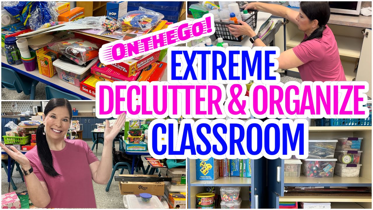 GET READY FOR SCHOOL | CLASSROOM ORGANIZING IDEAS #declutterandorganize #teacher #classroomsetup