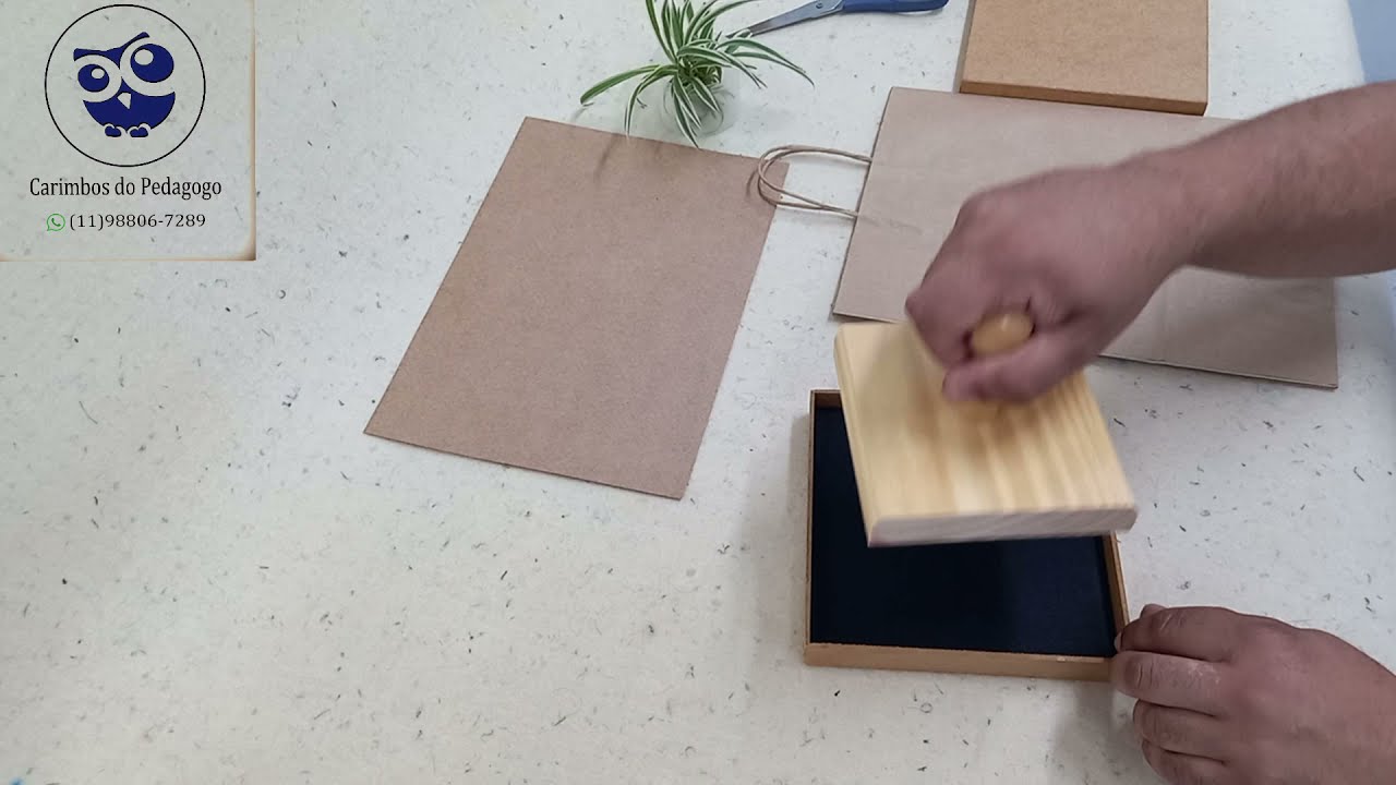 APRENDA A CARIMBAR SACOLAS E SACOS DE PAPEL KRAFT