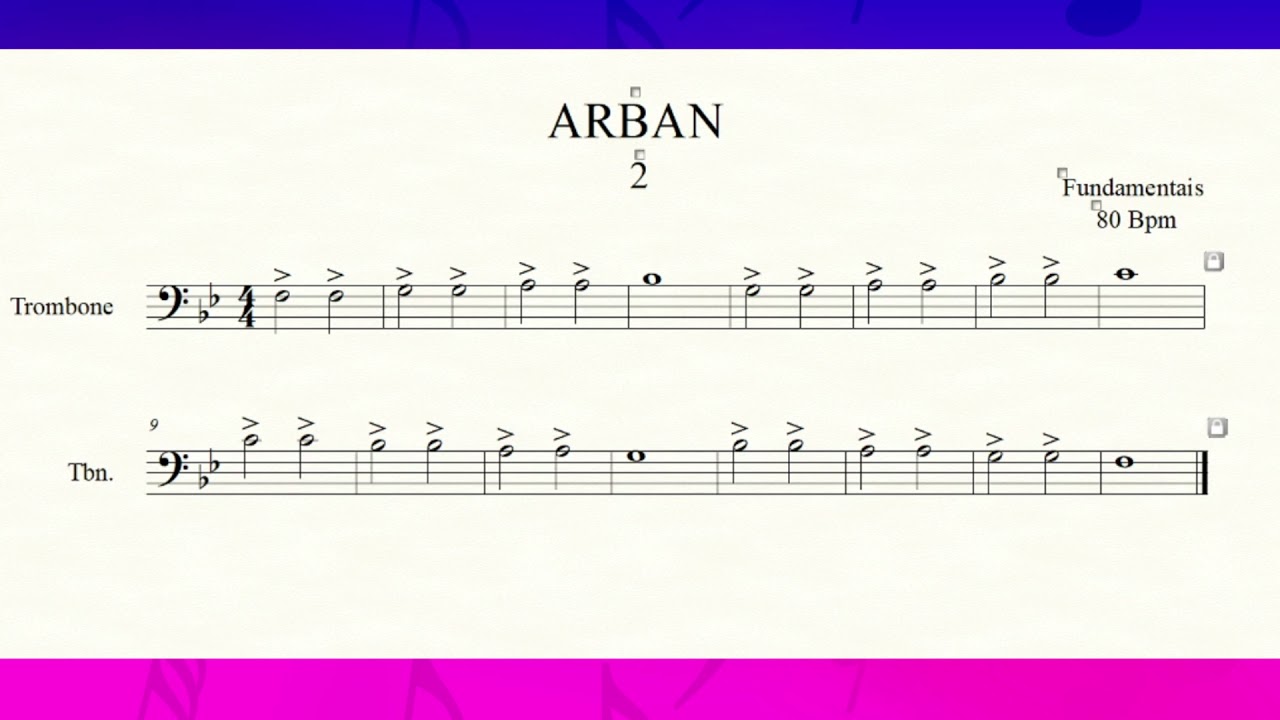 Trombone exercícios fundamentais Arban 2