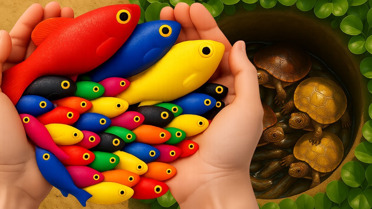 Catch Colorful Aquarium Fish Hidden in Surprise Balls — Puffer, Tilapia, Catfish, Koi, Betta, Turtle