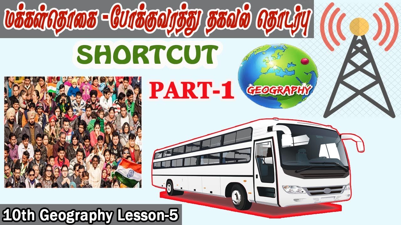 10th Geography Lesson 5(இந்தியா - மக்கள் தொகை , போக்குவரத்து) Shortcut Part 1|Tamil|#PRKacademy