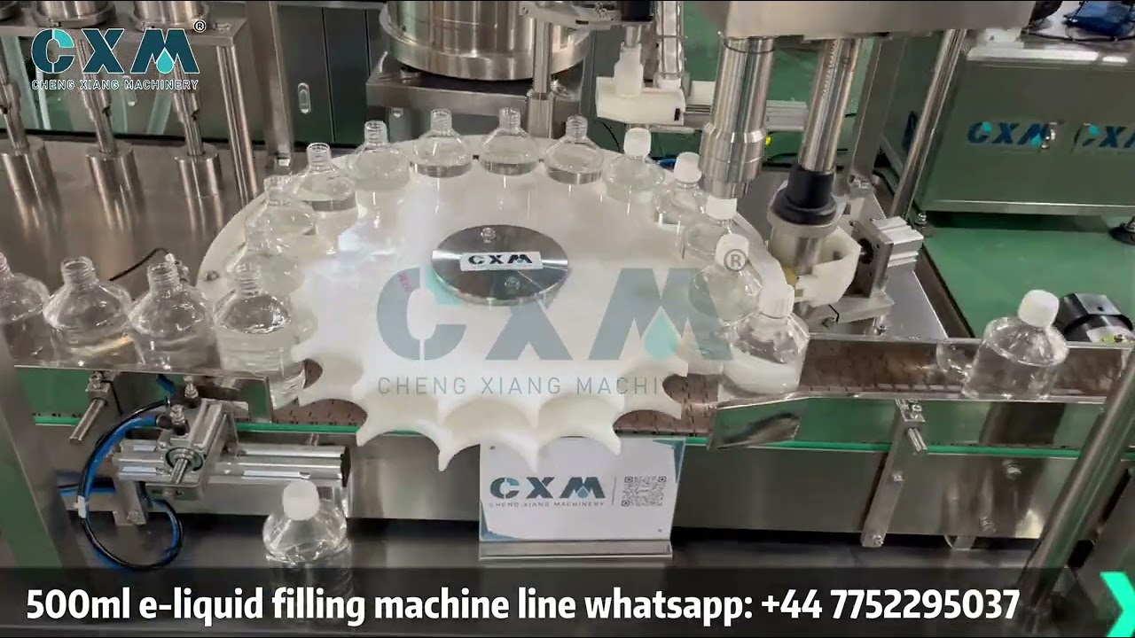 High Speed 500ml E-Liquid Filling Machine Line | Vape Juice Bottle Filling Production
