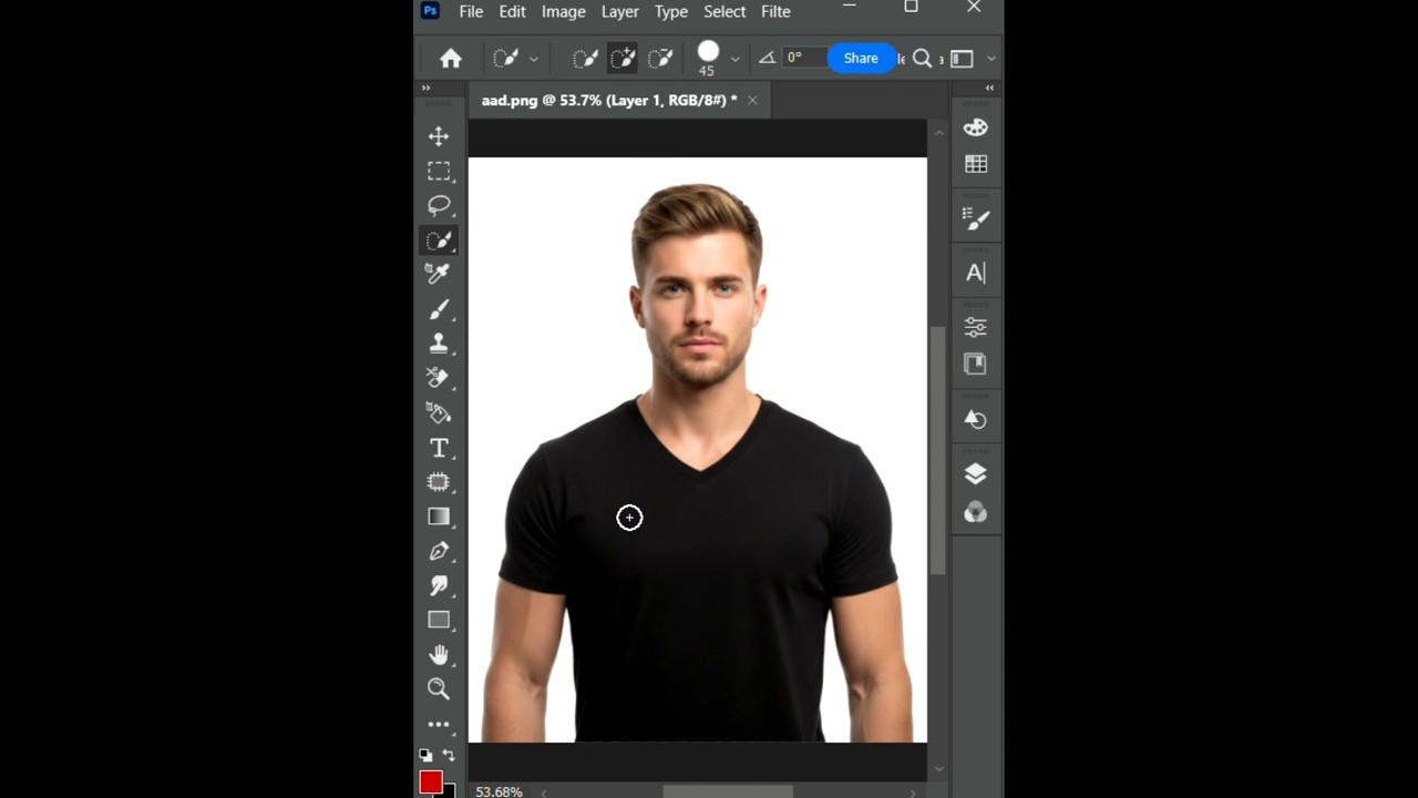 Change Black T-Shirt Color in Photoshop 