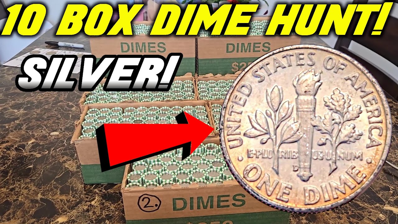 $2,500 DIME HUNT! (THE SILVER DIMES KEPT COMING!) COIN ROLL HUNTING