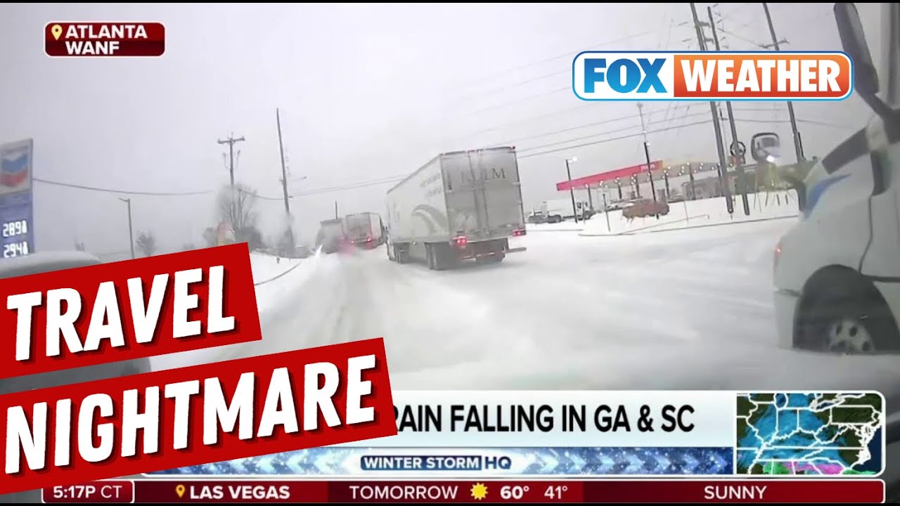 Travel Disrupted Around Atlanta Due To Ice And Snow