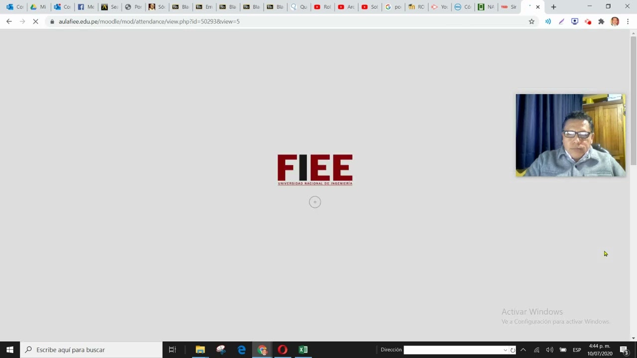 Moodle FIEE UNI: Marcar asistencia como estudiante